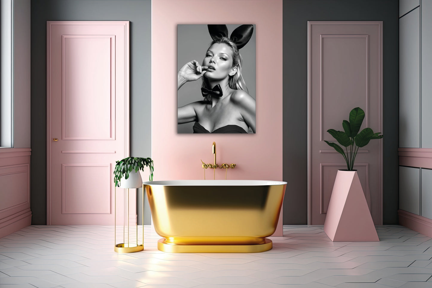 Kate Moss-Stille Momente - Hochwertiger Druck auf Leinwand, Acrylglas, Poster und gerahmte Poster