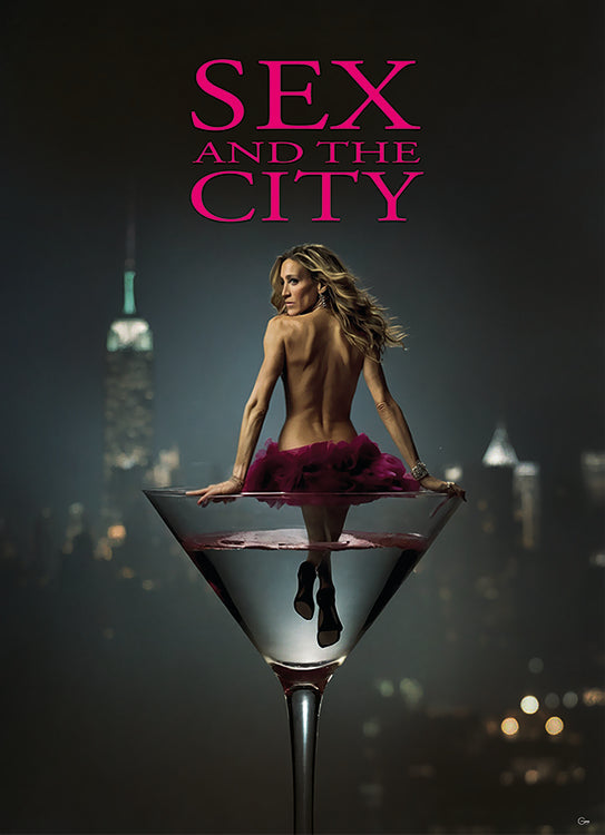 Die 80er feiern ihr Comeback! Carrie Bradshaw im Sex and the City-Style- Hochwertiger Druck auf Leinwand, Acrylglas, Poster und gerahmte Poster