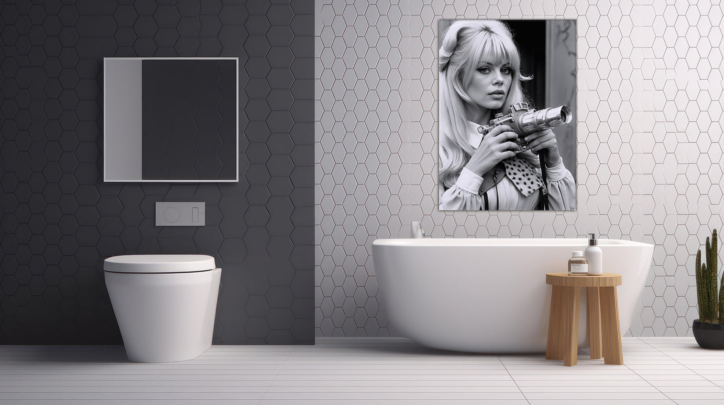 Brigitte Bardot: Klick im Vintage-Stil - Hochwertiger Druck auf Leinwand oder Acrylglas