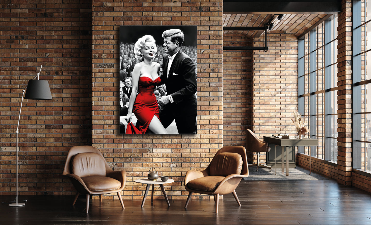 Die verborgene Liaison von Marilyn Monroe und John F. Kennedy - Hochwertiger Druck auf Leinwand oder Acrylglas
