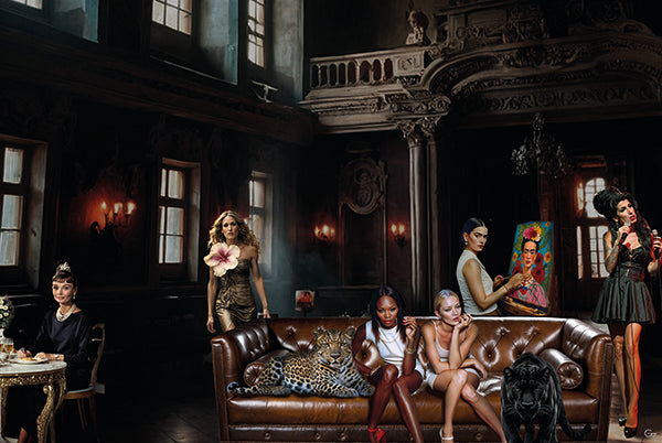 Künstlerinnen im Licht der Kathedrale - Leinwanddruck oder Acrylglas