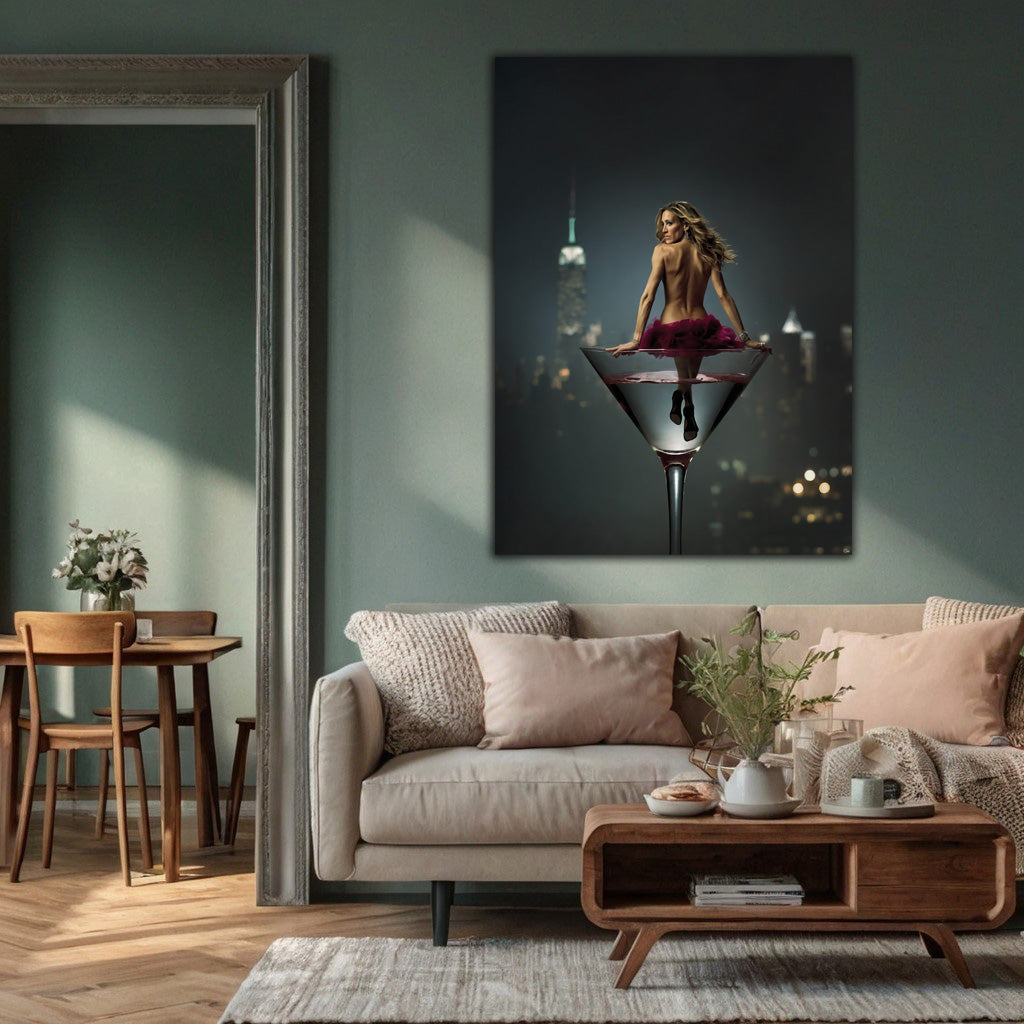Carrie Bradshaw: Stil, Liebe und das Spiel der Großstadt - Hochwertiger Druck auf Leinwand oder Acrylglas