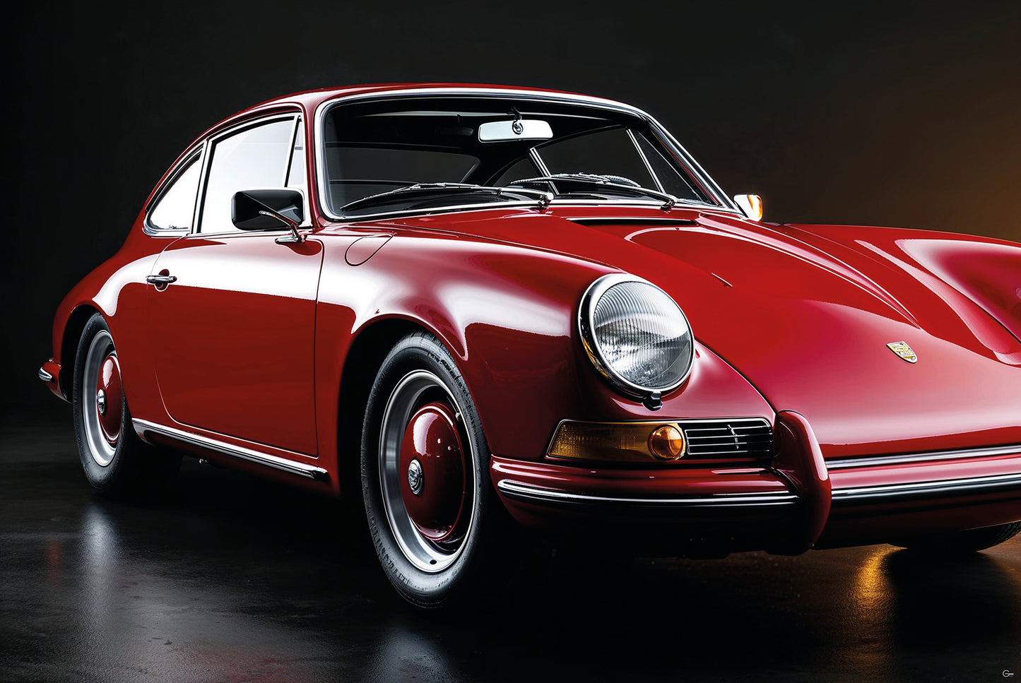 Porsche – die Faszination in Rot - Hochwertiger Druck auf Leinwand oder Acrylglas