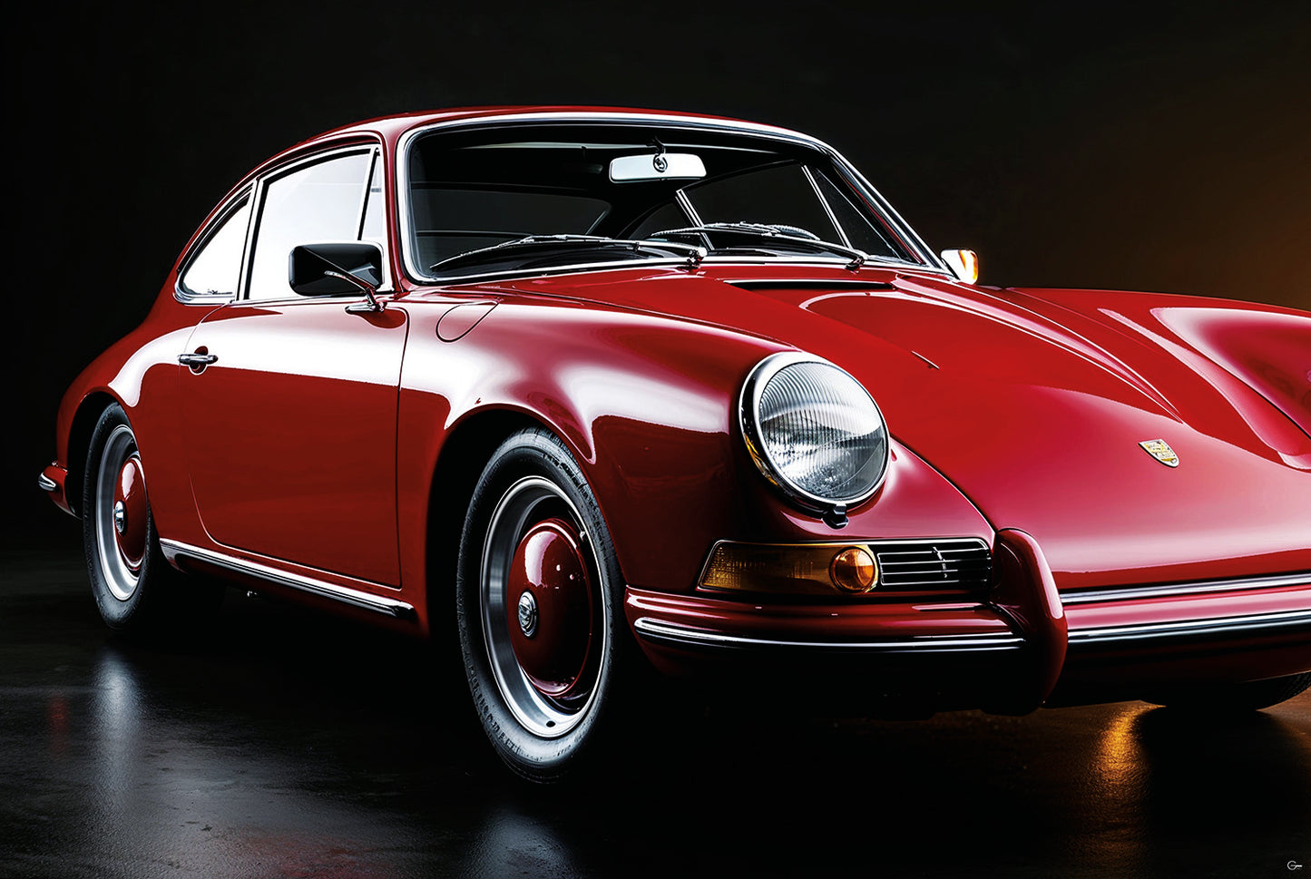 Porsche – die Faszination in Rot - Hochwertiger Druck auf Leinwand oder Acrylglas