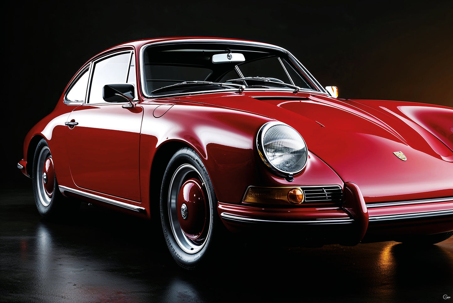 Porsche – die Faszination in Rot - Hochwertiger Druck auf Leinwand oder Acrylglas