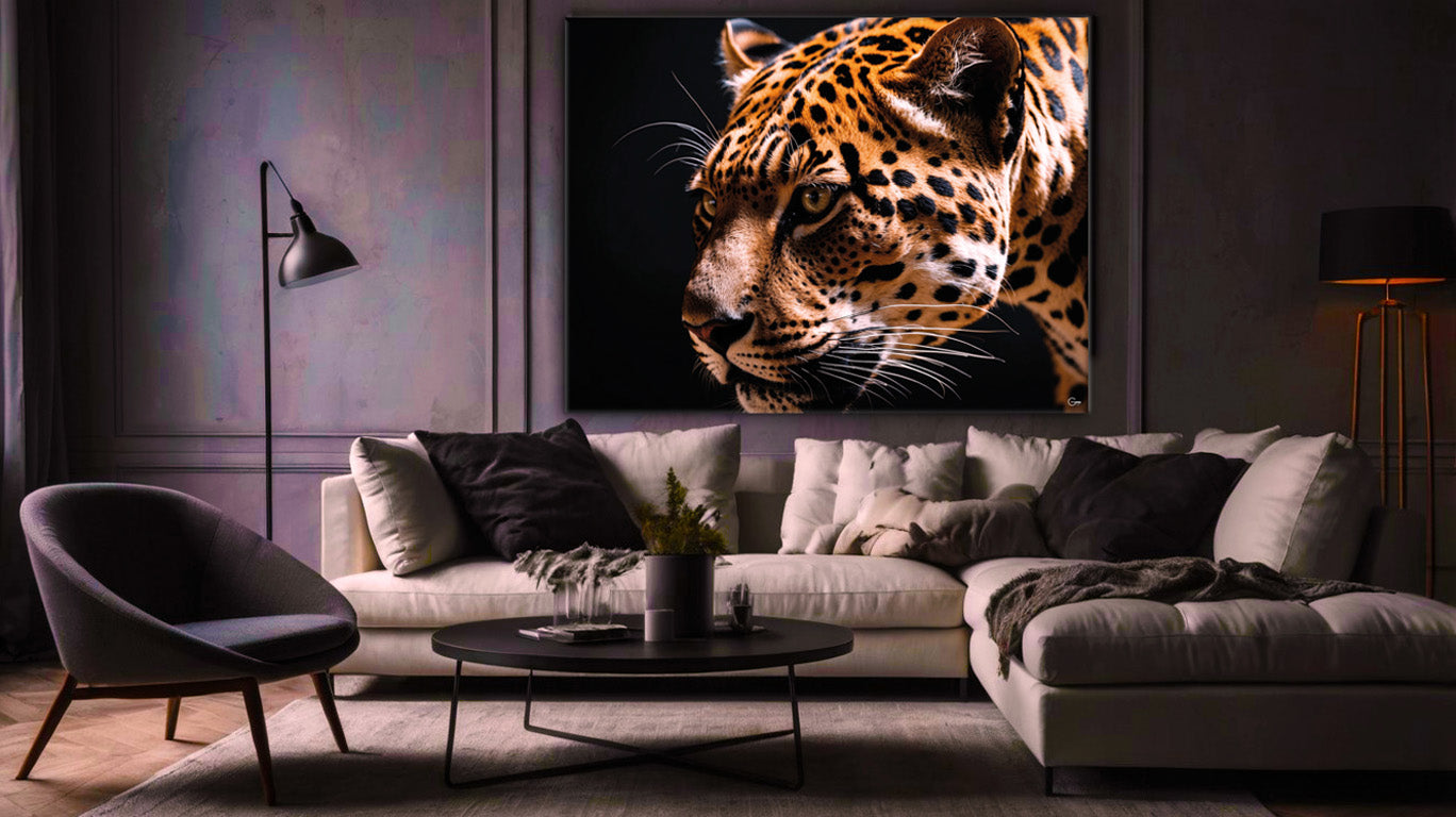 Jaguar Eleganz - Hochwertiger Druck auf Leinwand oder Acrylglas