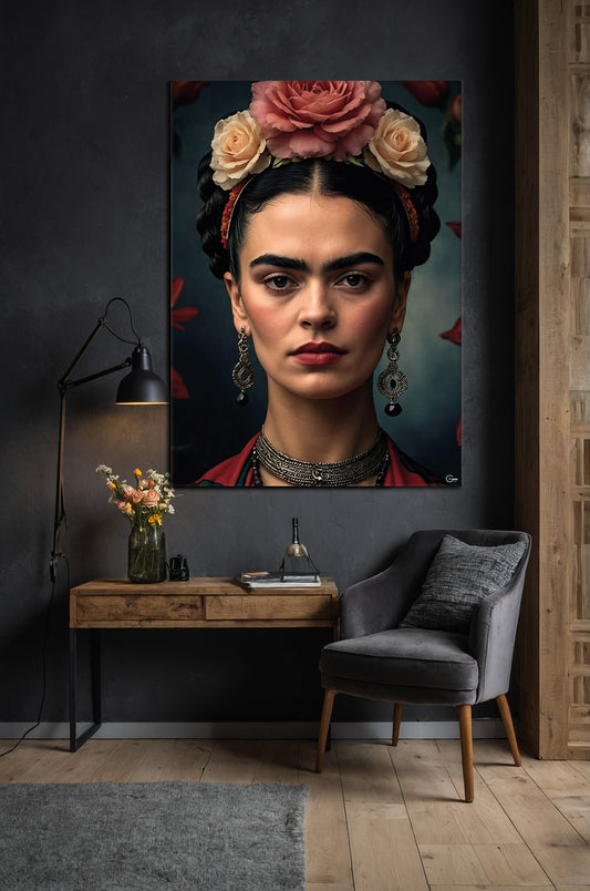 Frida Kahlo - Blumenpoesie - Hochwertiger Druck auf Leinwand, Acrylglas, Poster und gerahmte Poster