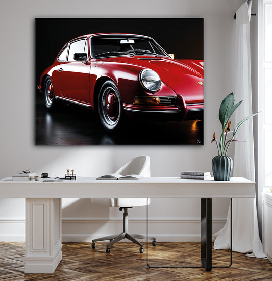 Porsche – die Faszination in Rot - Hochwertiger Druck auf Leinwand oder Acrylglas